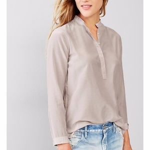 Gap Silk Cotton Popover Shirt